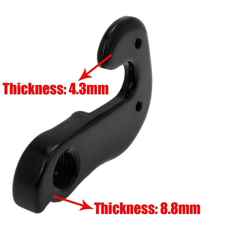 AUTUT 2 Pcs Universal Bicycle Bike Derailleur Hanger Frame Gear Tail Hook, Black - Image 3